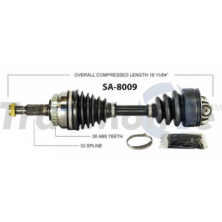 Surtrack Axle Cv Axle Shaft, Sa-8009 SA-8009